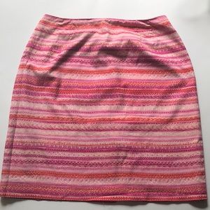 Talbots pink pattern skirt